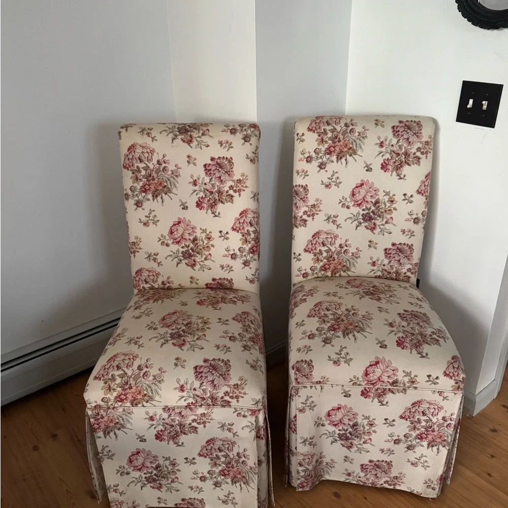 Safavieh Floral Accent Chairs with Cream and Pink Design